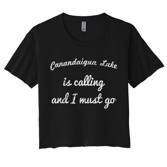 Canandaigua Lake New York Funny Fishing Camping Summer Gift Crop Top
