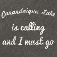 Canandaigua Lake New York Funny Fishing Camping Summer Gift Cotton Canvas Backpack