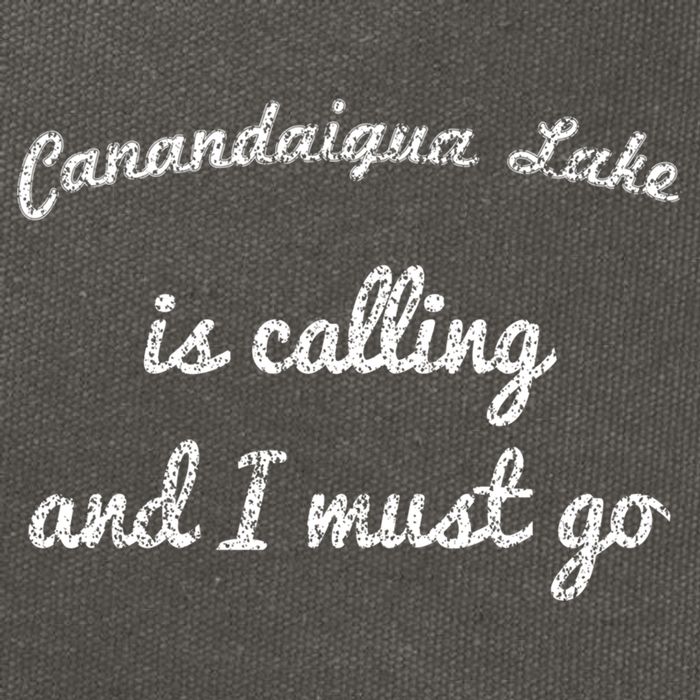 Canandaigua Lake New York Funny Fishing Camping Summer Gift Cotton Canvas Backpack