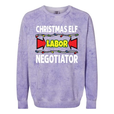 Christmas Labor Negotiator Union Works Council Member Gift Colorblast Crewneck Sweatshirt