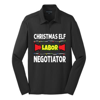 Christmas Labor Negotiator Union Works Council Member Gift Silk Touch Performance Long Sleeve Polo