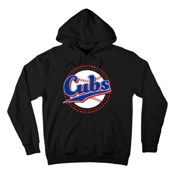 Cubs Last Name Personalized Vintage Retro Apparel Cubs Lover Hoodie