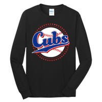 Cubs Last Name Personalized Vintage Retro Apparel Cubs Lover Tall Long Sleeve T-Shirt