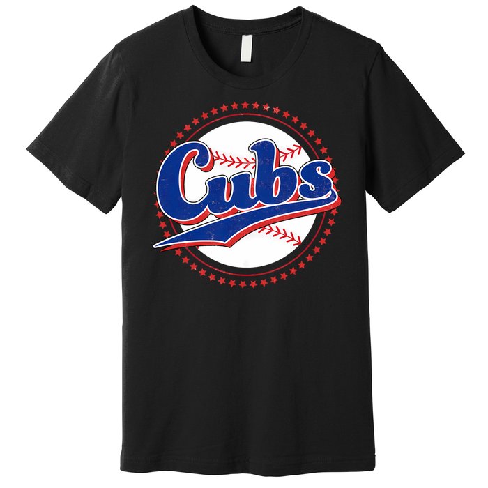 Cubs Last Name Personalized Vintage Retro Apparel Cubs Lover Premium T-Shirt