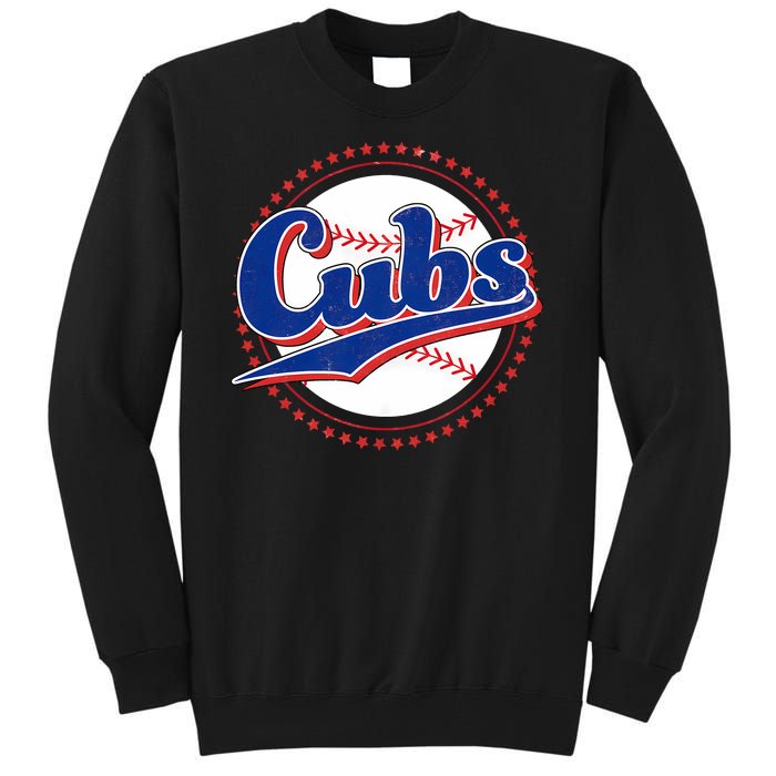 Cubs Last Name Personalized Vintage Retro Apparel Cubs Lover Tall Sweatshirt