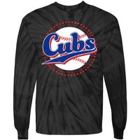 Cubs Last Name Personalized Vintage Retro Apparel Cubs Lover Tie-Dye Long Sleeve Shirt