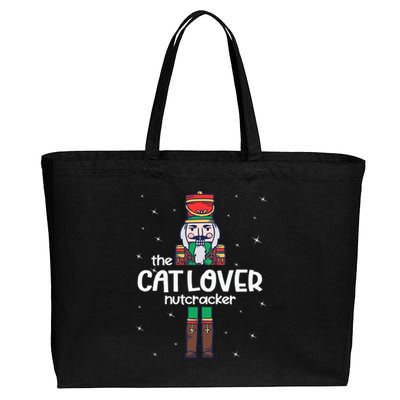 Cat Lover Nutcracker Family Matching Funny Pajama Cotton Canvas Jumbo Tote