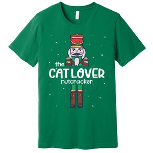 Cat Lover Nutcracker Family Matching Funny Pajama Premium T-Shirt