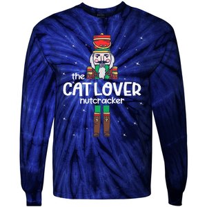 Cat Lover Nutcracker Family Matching Funny Pajama Tie-Dye Long Sleeve Shirt