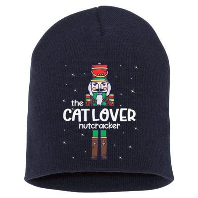 Cat Lover Nutcracker Family Matching Funny Pajama Short Acrylic Beanie