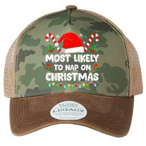 Christmas Likely Nap On Christmas Family Xmas Pajamas Pj Legacy Tie Dye Trucker Hat