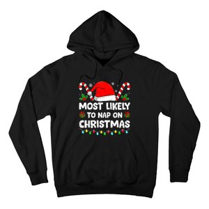 Christmas Likely Nap On Christmas Family Xmas Pajamas Pj Hoodie