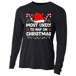 Christmas Likely Nap On Christmas Family Xmas Pajamas Pj Cooling Performance Long Sleeve Crew