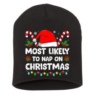 Christmas Likely Nap On Christmas Family Xmas Pajamas Pj Short Acrylic Beanie