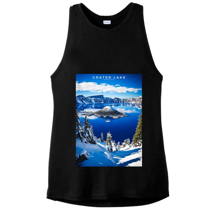 Crater Lake National Park Ladies PosiCharge Tri-Blend Wicking Tank