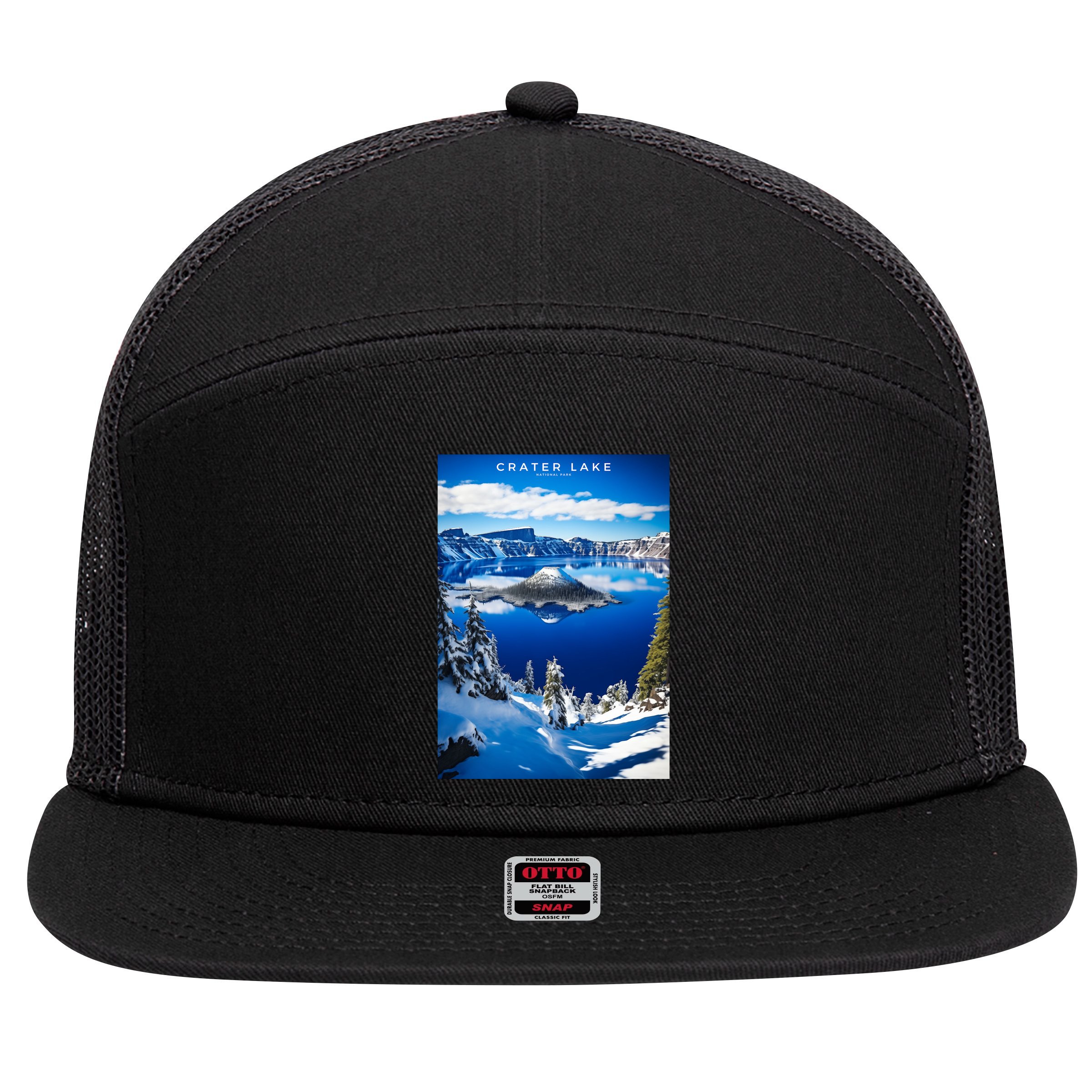 Crater Lake National Park 7 Panel Mesh Trucker Snapback Hat