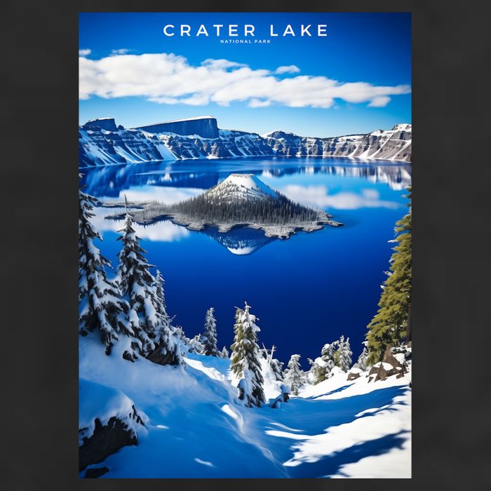 Crater Lake National Park 7 Panel Mesh Trucker Snapback Hat