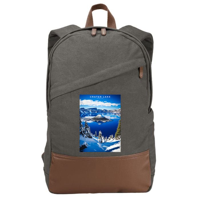 Crater Lake National Park Cotton Canvas Backpack