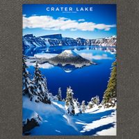 Crater Lake National Park Cotton Canvas Backpack