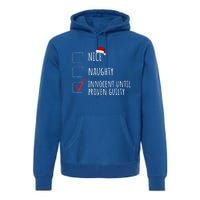 Christmas List Nice Naughty Innocent Until Proven Guilty Cute Gift Premium Hoodie