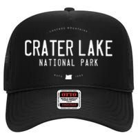 Crater Lake National Park Oregon High Crown Mesh Back Trucker Hat