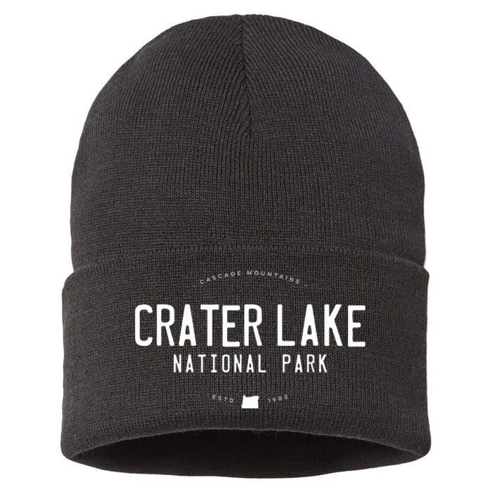 Crater Lake National Park Oregon Sustainable Knit Beanie