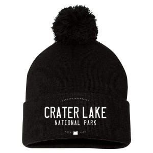 Crater Lake National Park Oregon Pom Pom 12in Knit Beanie