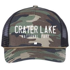 Crater Lake National Park Oregon Retro Rope Trucker Hat Cap