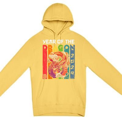 Chinese Lunar New Year 2024 Year Of The Dragon Zodiac Sign Premium Pullover Hoodie