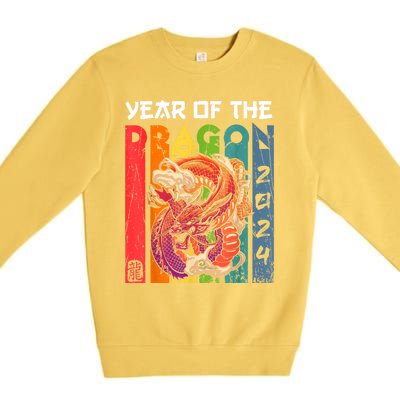 Chinese Lunar New Year 2024 Year Of The Dragon Zodiac Sign Premium Crewneck Sweatshirt