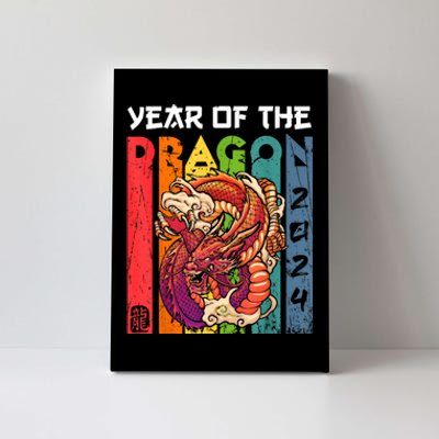 Chinese Lunar New Year 2024 Year Of The Dragon Zodiac Sign Canvas