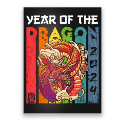 Chinese Lunar New Year 2024 Year Of The Dragon Zodiac Sign Poster