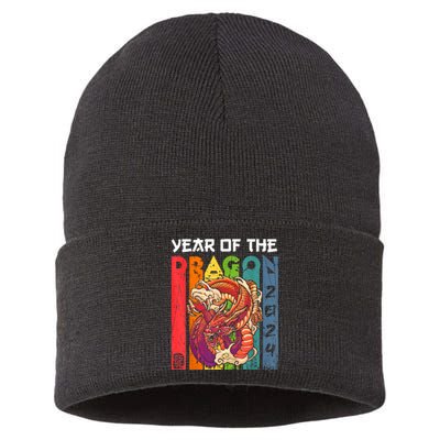 Chinese Lunar New Year 2024 Year Of The Dragon Zodiac Sign Sustainable Knit Beanie