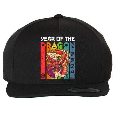 Chinese Lunar New Year 2024 Year Of The Dragon Zodiac Sign Wool Snapback Cap