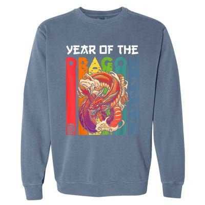 Chinese Lunar New Year 2024 Year Of The Dragon Zodiac Sign Garment-Dyed Sweatshirt