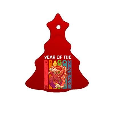 Chinese Lunar New Year 2024 Year Of The Dragon Zodiac Sign Ceramic Tree Ornament