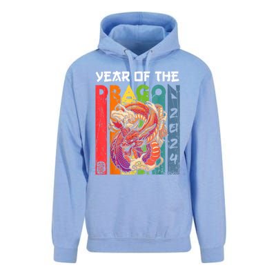 Chinese Lunar New Year 2024 Year Of The Dragon Zodiac Sign Unisex Surf Hoodie