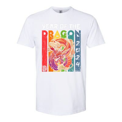 Chinese Lunar New Year 2024 Year Of The Dragon Zodiac Sign Softstyle® CVC T-Shirt