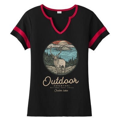 Crater Lake National Park Ladies Halftime Notch Neck Tee