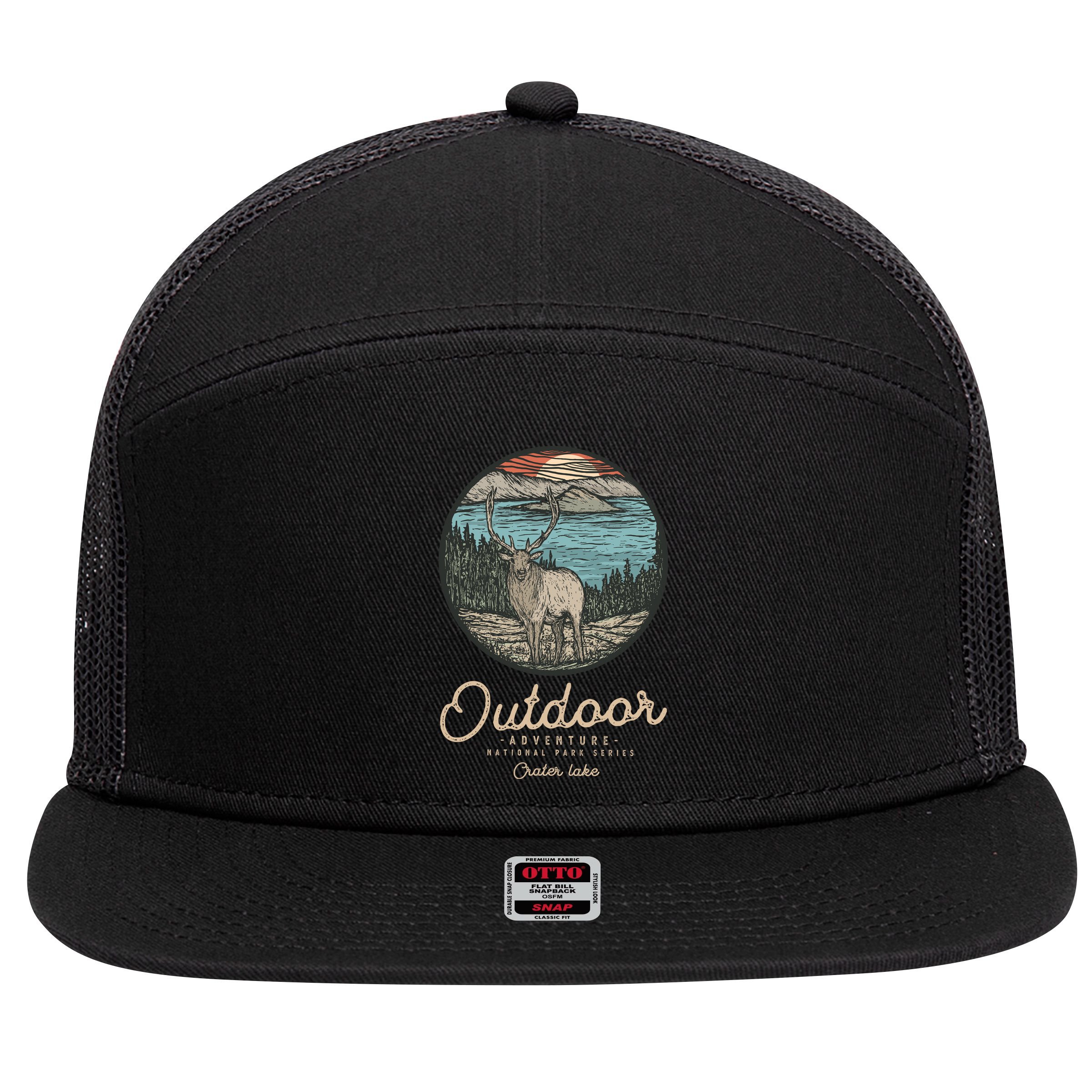 Crater Lake National Park 7 Panel Mesh Trucker Snapback Hat