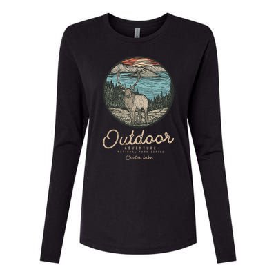 Crater Lake National Park Womens Cotton Relaxed Long Sleeve T-Shirt