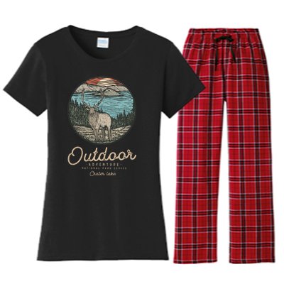 Crater Lake National Park Women's Flannel Pajama Set