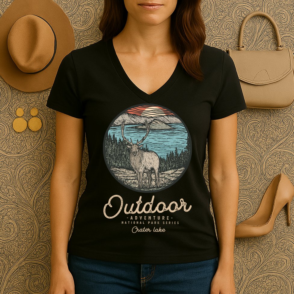 Crater Lake National Park Women's V-Neck T-Shirt