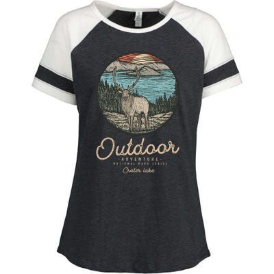 Crater Lake National Park Enza Ladies Jersey Colorblock Tee