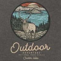 Crater Lake National Park Cotton Canvas Backpack