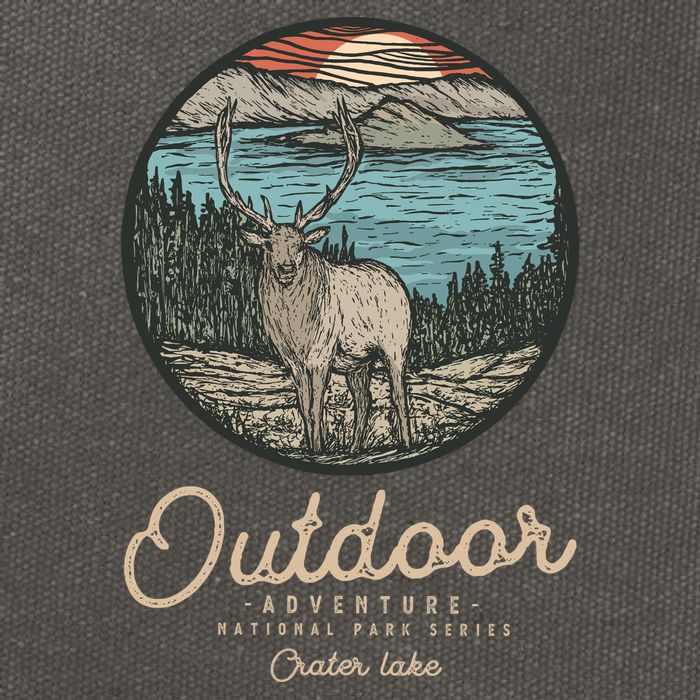 Crater Lake National Park Cotton Canvas Backpack