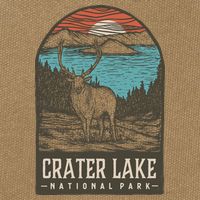 Crater Lake National Park Cotton Canvas Backpack