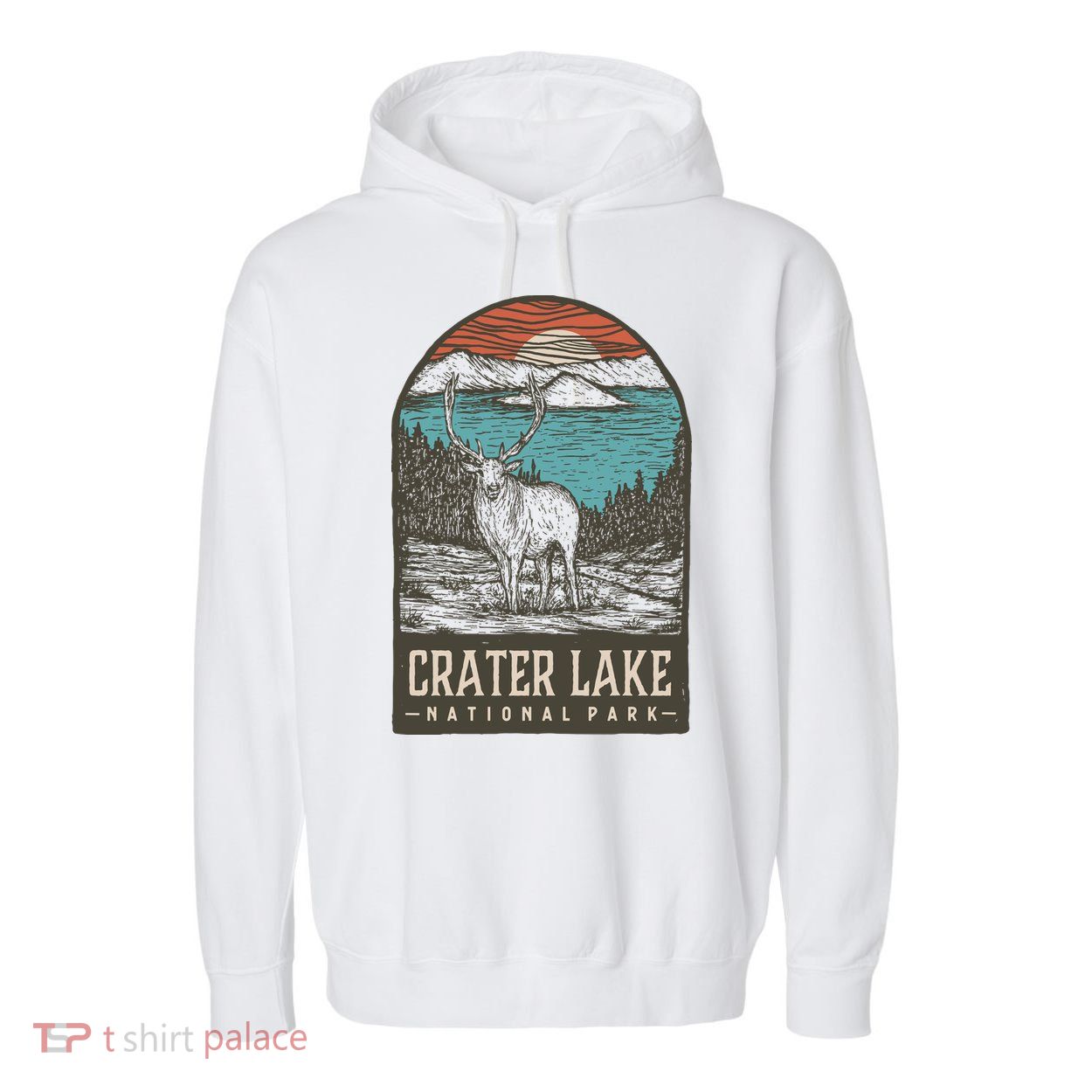 Crater Lake National Park Garment-Dyed Fleece Hoodie