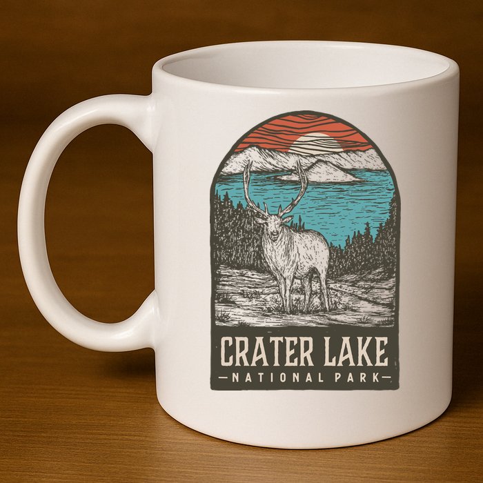 Crater Lake National Park 11oz C Handle Ceramic Mug
