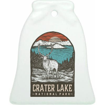 Crater Lake National Park Ceramic Bell Ornament